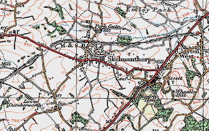 Old map of Skelmanthorpe in 1924