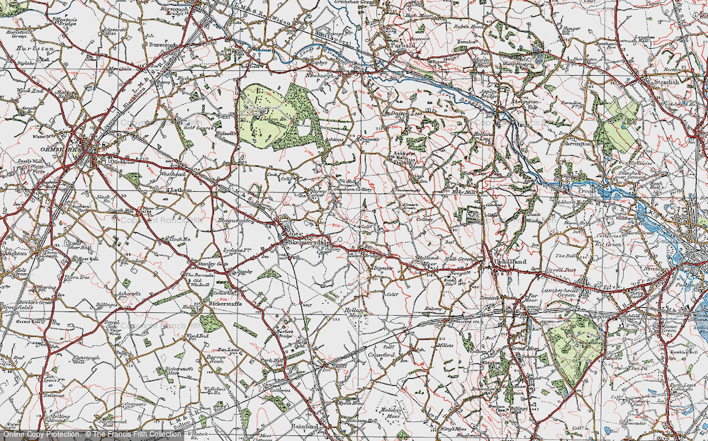 Old Map of Skelmersdale, 1923 in 1923