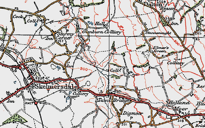 Old map of Skelmersdale in 1923