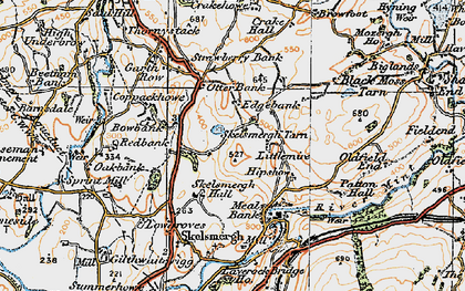 Old map of Skelsmergh Tarn in 1925