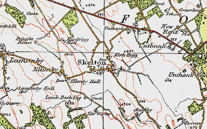 Old map of Skelton in 1925