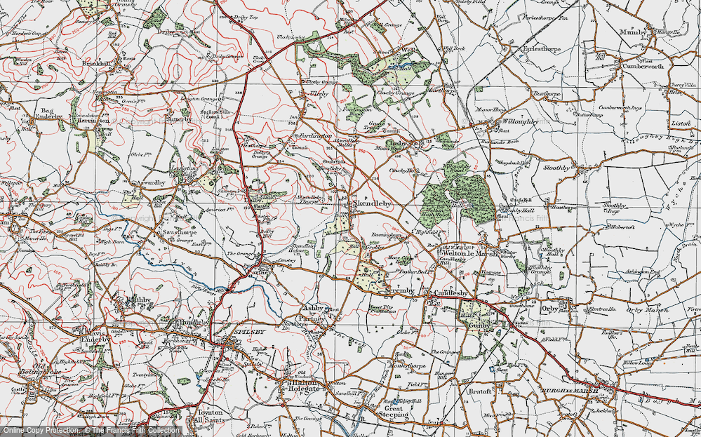 Old Map of Skendleby, 1923 in 1923