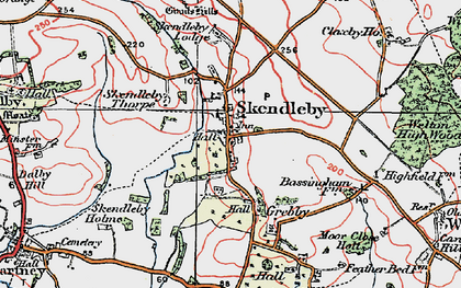 Old map of Skendleby in 1923