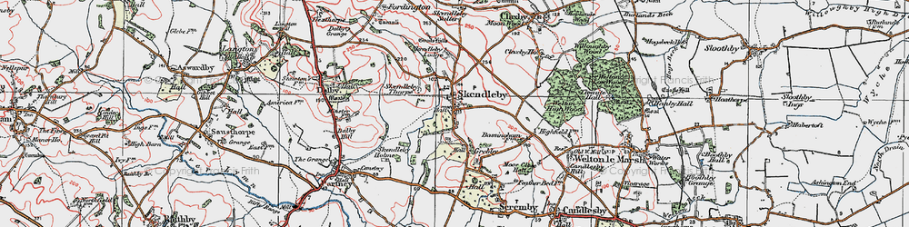 Old map of Skendleby in 1923