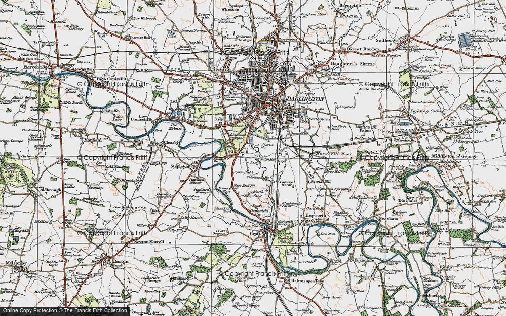 Old Map of Skerne Park, 1925 in 1925