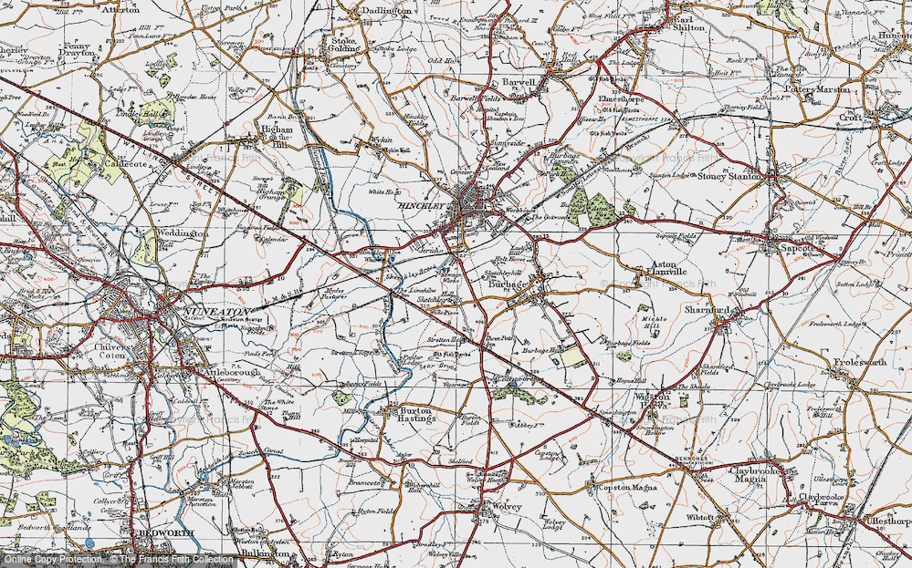 Old Map of Sketchley, 1920 in 1920