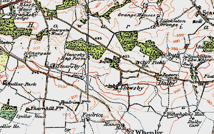Old map of Skewsby in 1924