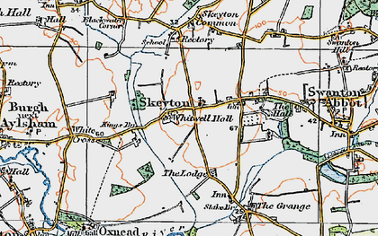 Old map of Skeyton in 1922