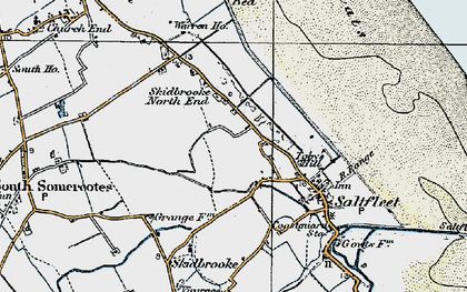 Old map of Skidbrooke North End in 1923
