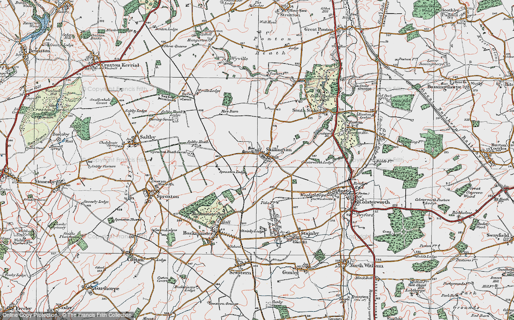 Old Map of Skillington, 1921 in 1921