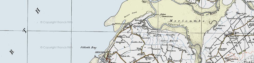 Old map of Grune Point in 1925