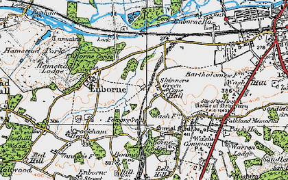 Old map of Skinners Green in 1919