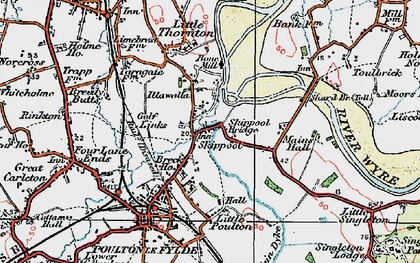 Old map of Skippool in 1924