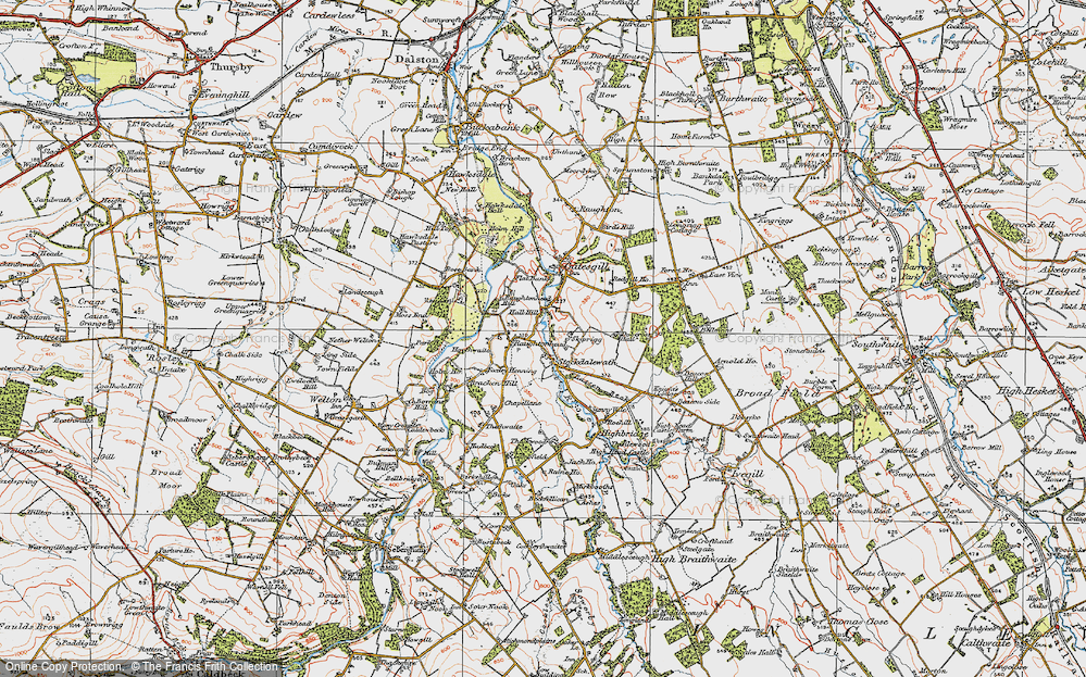 Old Map of Skiprigg, 1925 in 1925