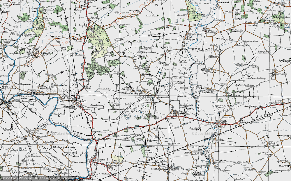 Old Map of Skipwith, 1924 in 1924