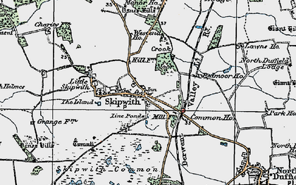 Old map of Skipwith in 1924