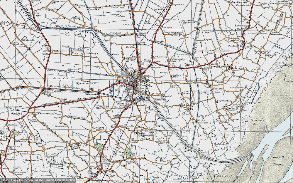 Old Map of Skirbeck, 1922 in 1922