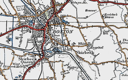 Old map of Skirbeck in 1922