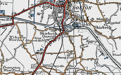 Old map of Skirbeck Quarter in 1922