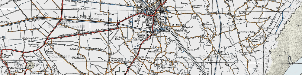 Old map of Skirbeck Quarter in 1922