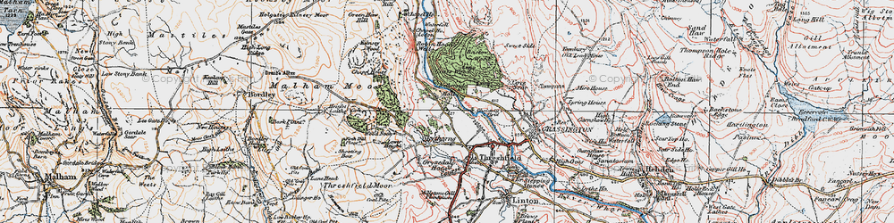 Old map of Wood Nook in 1925