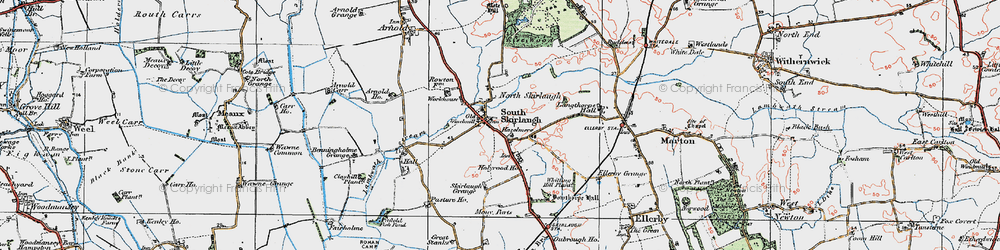 Old map of Skirlaugh in 1924