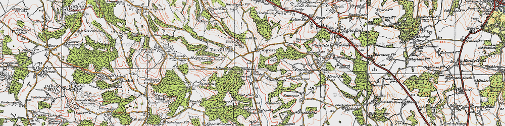 Old map of Skirmett in 1919