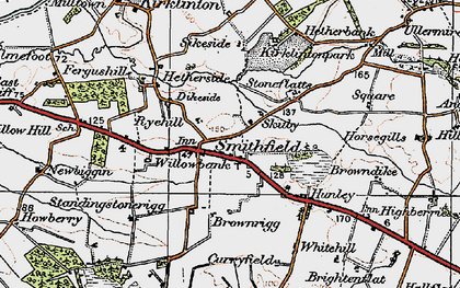 Old map of Whitehill in 1925
