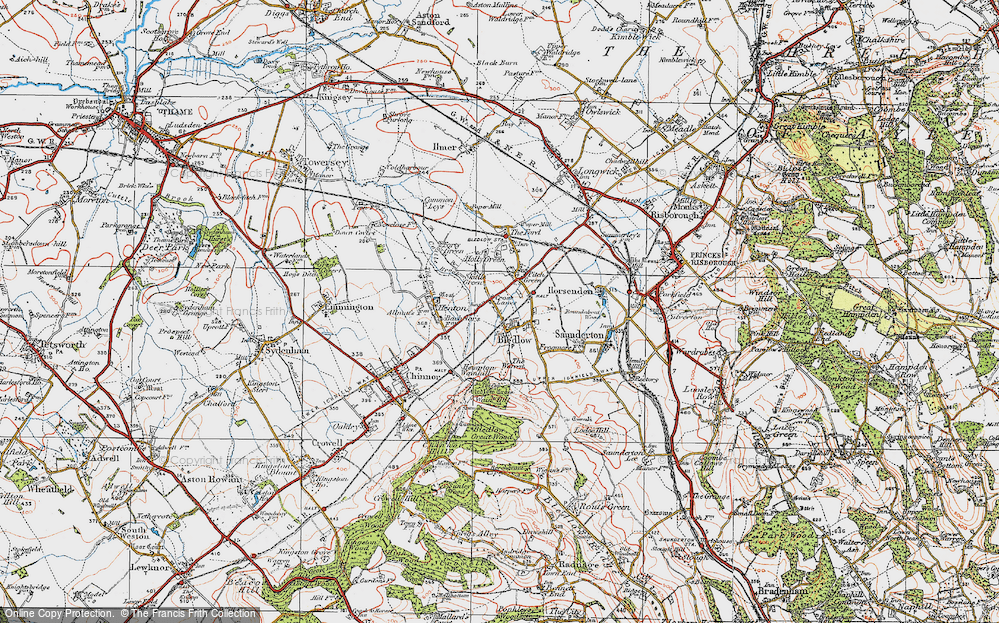 Old Map of Skittle Green, 1919 in 1919