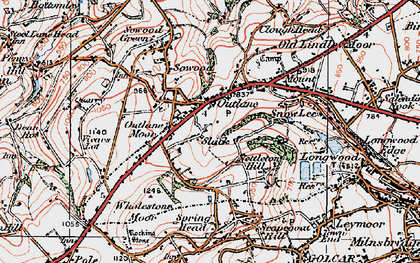 Old map of Slack in 1925