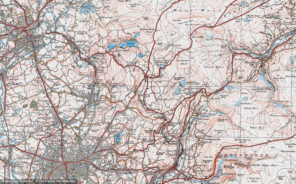 Old Map of Slackcote, 1924 in 1924