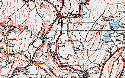 Old map of Slackcote in 1924