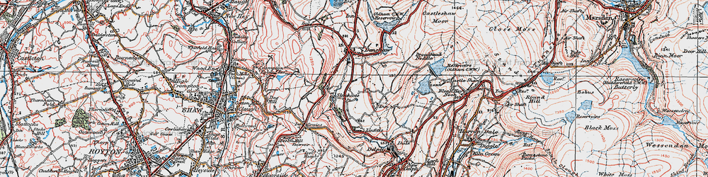 Old map of Slackcote in 1924