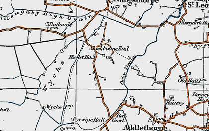 Old map of Slackholme End in 1923