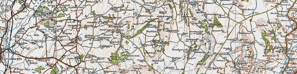 Old map of Slade in 1919