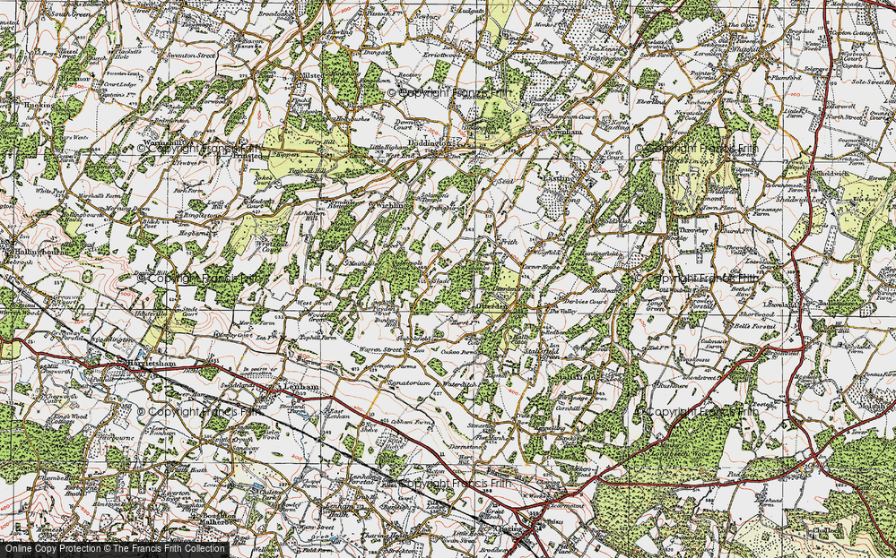 Old Map of Slade, 1921 in 1921