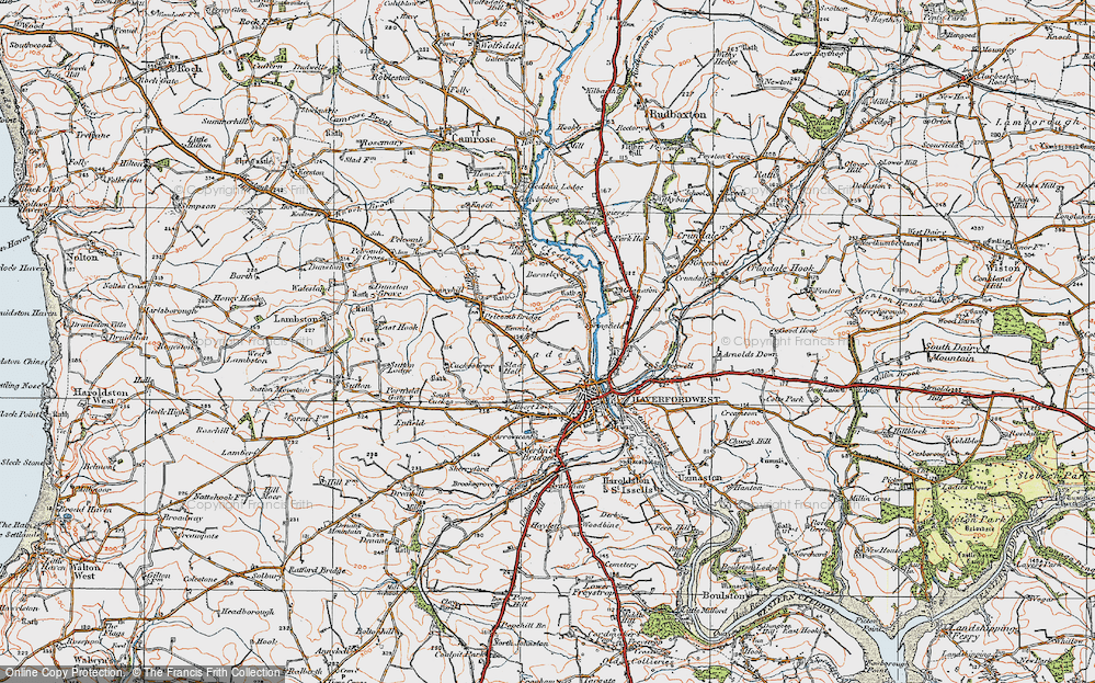 Old Map of Slade, 1922 in 1922