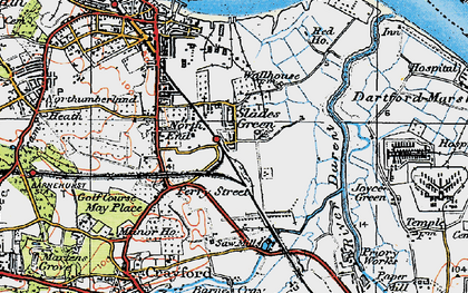 Old map of Slade Green in 1920