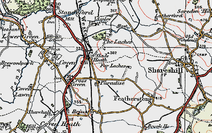 Old map of Slade Heath in 1921