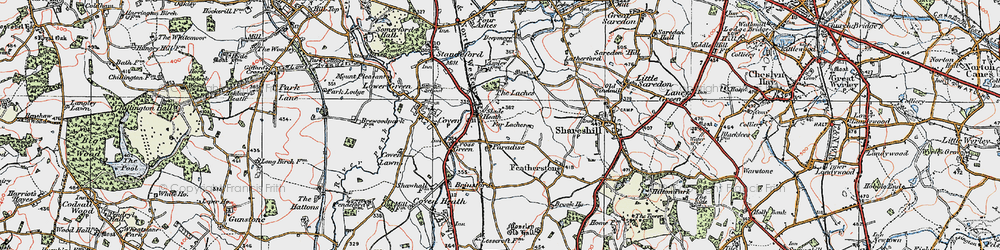 Old map of Slade Heath in 1921