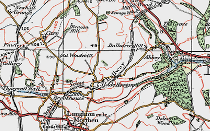 Old map of Slade Hooton in 1923