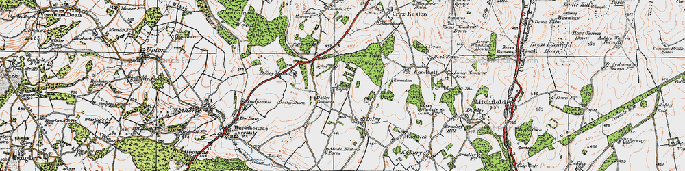 Old map of Sladen Green in 1919