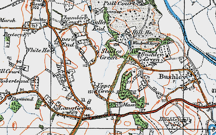 Old map of Slades Green in 1920