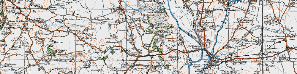 Old map of Slades Green in 1920