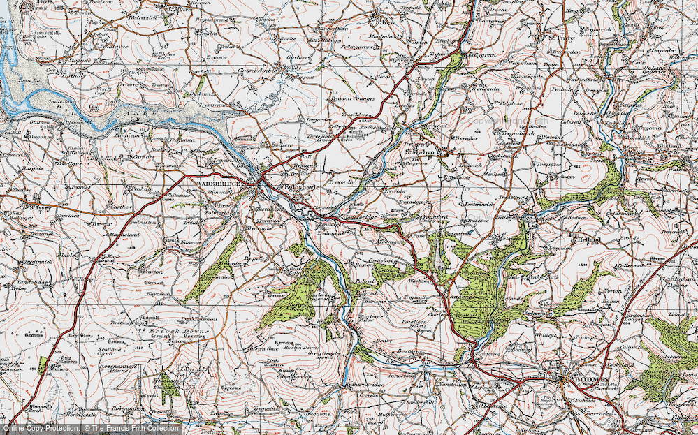 Old Map of Sladesbridge, 1919 in 1919