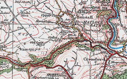 Old map of Bonsall Mines in 1923