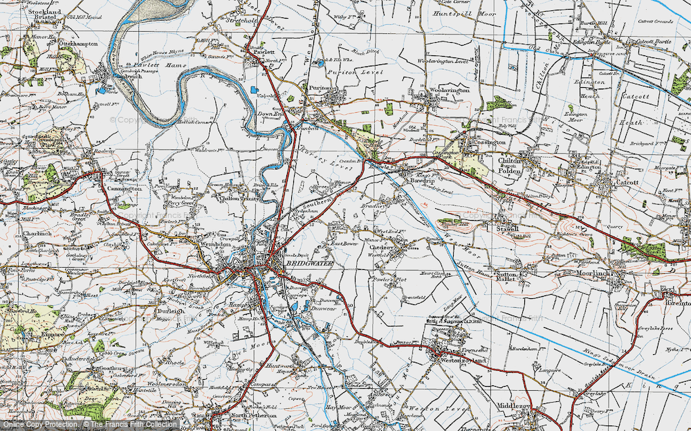 Old Map of Slape Cross, 1919 in 1919