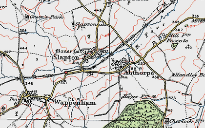 Old map of Slapton in 1919