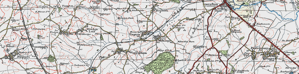 Old map of Slapton in 1919