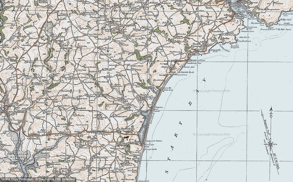 Old Map of Slapton, 1919 in 1919